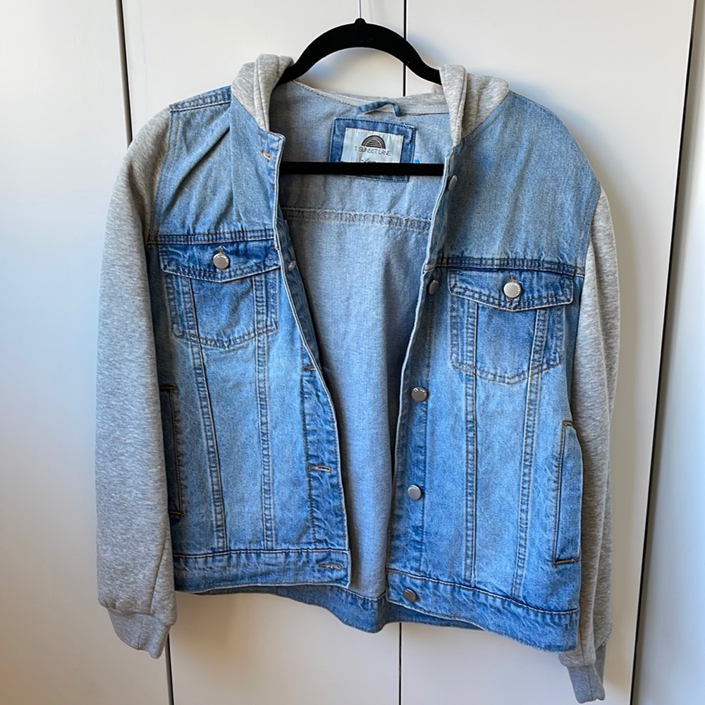 Denim, sweatshirt jacket